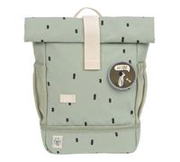LÄSSIG Kindergartenrucksack Kinderrucksack Rolltop mit Brustgurt wasserabweisend, 11 Liter/Mini Rolltop Backpack Happy Prints Oliv