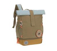 LÄSSIG Kindergartenrucksack Kinderrucksack Rolltop mit Brustgurt wasserabweisend, 11 Liter/Mini Rolltop Backpack Nature Oliv