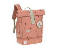 LÄSSIG Kindergartenrucksack Kinderrucksack Rolltop mit Brustgurt wasserabweisend, 11 Liter/Mini Rolltop Backpack Happy Prints Karamell
