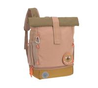 LÄSSIG Kindergartenrucksack Kinderrucksack Rolltop mit Brustgurt wasserabweisend, 11 Liter/Mini Rolltop Backpack Nature Braun