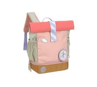 LÄSSIG Kindergartenrucksack Kinderrucksack Rolltop mit Brustgurt wasserabweisend, 11 Liter/Mini Rolltop Backpack Sunny Explorer rose/pink