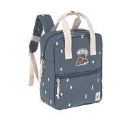 LÄSSIG Kinderrucksack mit Brustgurt Kindergartentasche Kindergartenrucksack 28 cm, 7 Liter, 3 Jahre/Mini Square Backpack Happy Prints Dunkelblau