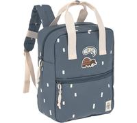 LÄSSIG Kindergartenrucksack Mini Square 7L Happy Prints Midnight Blue | Für Kindergarten, gepolsterte Schultergurte und Brustgurt, wasserabweisend