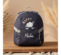 LÄSSIG Kleiner Kinderrucksack für Kita Kindertasche Krippenrucksack mit Brustgurt 3,5 Liter/Tiny Backpack Outdoor Cloud dark blue
