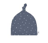 Lässig - LÄSSIG Babymütze Beanie Dreiecke blau GOTS 0-2 Monate