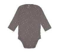 Lässig - LÄSSIG Body Langarm GOTS Spots anthrazit 74/80