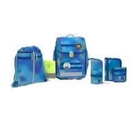 Lässig - LÄSSIG Schulranzen Set 7-teilig Boxy Unique Gradient Grün/Blau, Maße: 30 x 25 x 41\