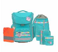 Lässig - LÄSSIG Schulranzen Set 7-teilig Slim Unique türkis