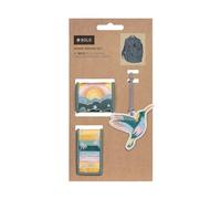 LÄSSIG Anhänger und Patches Set (2 STK.) mit Druckknopf/Bold Match School Patches Set Paradise