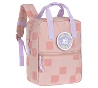 Lässig Kinderrucksack Mini Pattern Party Square – 28 cm, 7 Liter, mit Brustgurt – Rose
