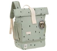 LÄSSIG Kindergartenrucksack Kinderrucksack Rolltop mit Brustgurt wasserabweisend, 11 Liter/Mini Rolltop Backpack Happy Prints Oliv