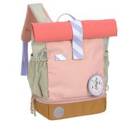 LÄSSIG Kindergartenrucksack Kinderrucksack Rolltop mit Brustgurt wasserabweisend, 11 Liter/Mini Rolltop Backpack Sunny Explorer rose/pink