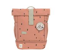 LÄSSIG Kindergartenrucksack Kinderrucksack Rolltop mit Brustgurt wasserabweisend, 11 Liter/Mini Rolltop Backpack Happy Prints Karamell