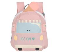 LÄSSIG Kleiner Kinderrucksack für Kita Kindertasche Krippenrucksack mit Brustgurt, 20 x 9.5 x 24 cm, 3,5 L/Tiny Backpack Ice Cart