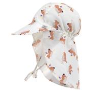 Lässig Schirmmütze mit Nackenschutz LSF Sun Protection Flap Hat - Ice Cream / Dog - Sea Salt - Gr. 45-47