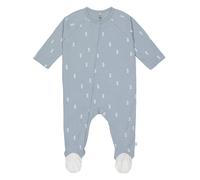 Lässig Schlafanzug mit Füßchen in Hellblau - Größe 62/68 | Baby Waesche