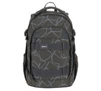 BOLD Lässig Schulrucksack mit Reflektoren und höhenverstellbarem Rückenteil/School Backpack Bold Edges grey