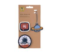 Lässig 3er-Set: Patches "Space" in Blau - 31% | Kreativbedarf Diy