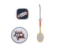 Lässig Anhänger- und Patches-Set School Patches Sport – 3 Stk., mit Druckknopf