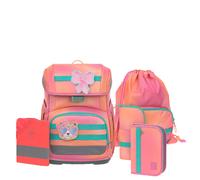LÄSSIG Schulranzen Regenhülle Light Unique School Set 7-teilig Sunset Pink apricot
