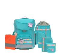 LÄSSIG Slim Unique Schulranzen-Set 7tlg Turquoise