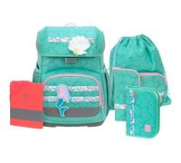 LÄSSIG Schulranzen Regenhülle Light Unique School Set 7-teilig Seashell turqouise türkis