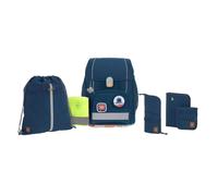 LÄSSIG 7-teiliges Schulranzen Set Kinder/School Set Boxy Unique navy