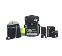 Lässig Schulranzen Set 7-teilig, Slim Unique black