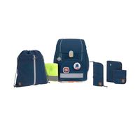 LÄSSIG 7-teiliges Schulranzen Set Kinder/School Set Boxy Unique navy