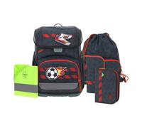 LÄSSIG Schulranzen Regenhülle Light Unique School Set 7-teilig Football deep blue dunkelblau