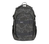 BOLD Lässig Schulrucksack mit Reflektoren und höhenverstellbarem Rückenteil/School Backpack Bold Edges grey