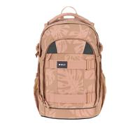 BOLD Lässig Schulrucksack mit Reflektoren und höhenverstellbarem Rückenteil/School Backpack Bold Leaves caramel