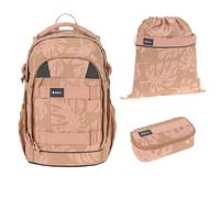 Lässig Schulrucksack Bold Origin Leaves Caramel 3 tlg.