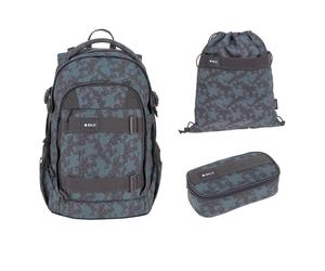Lässig Schulrucksack Bold Origin Spots blau 3 tlg.