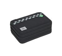 LÄSSIG Slim Unique Federmäppchen 3 Fächer inklusive Stifte Black