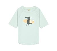 LÄSSIG Splash & Fun Baby und Kind Kurzarm Badeshirt Schwimmshirt Rashguard mit UV-Schutz - Crocodile sea Foam, 07-12 Monate, Größe 74/80
