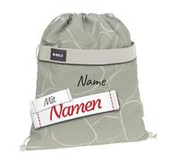 LÄSSIG Sportbeutel personalisiert, mit Namen bestickt - Einschulung Geschenk, Turnbeutel Kinder für Schule Sport - Kinder Turnbeutel Sportbeutel mit Rucksackfunktion
