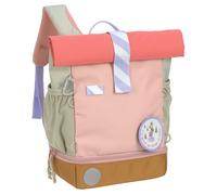 LÄSSIG Kindergartenrucksack Kinderrucksack Rolltop mit Brustgurt wasserabweisend, 11 Liter/Mini Rolltop Backpack Sunny Explorer rose/pink