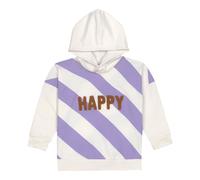 Lässig Sweatshirt mit Kapuze Streifen Happy Little Gang 110 natur/lila