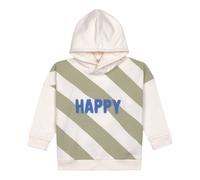 Lässig Sweatshirt mit Kapuze Streifen Happy Little Gang 110 natur/mint