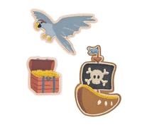 LÄSSIG Textilsticker selbstklebend/Textile Woven Sticker Pirates