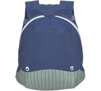 LÄSSIG Kleiner Kinderrucksack für Kita Kindertasche Krippenrucksack mit Brustgurt, 20 x 9.5 x 24 cm, 3,5 L/Tiny Backpack Wal