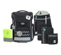 LÄSSIG Slim Unique Schulranzen-Set 7tlg Black