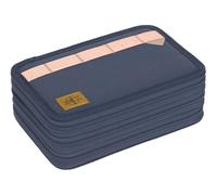 LÄSSIG Unique School Triple Pencil Case Slim Navy