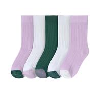 LÄSSIG Kinder Socken 5er Pack Little Gang lila weiß grün - Junge,Mädchen - Gr. 19/22