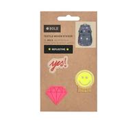 LÄSSIG Unisex Kinder Textilsticker Reisezubehör- Gepäckanhänger, Diamant, Einheitsgröße