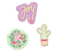 LÄSSIG Unisex Kinder Textilsticker Reisezubehör- Gepäckanhänger, Joy Purple, Einheitsgröße