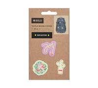 LÄSSIG Unisex Kinder Textilsticker Reisezubehör- Gepäckanhänger, Joy Purple, Einheitsgröße