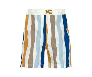 lässig - UV Badehose Kinder mit Windel UPF 80 Wellen - Blau/Weiß 92