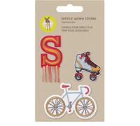 Lässig Textilsticker Stick on Bike – selbstklebend, zum Aufbügeln